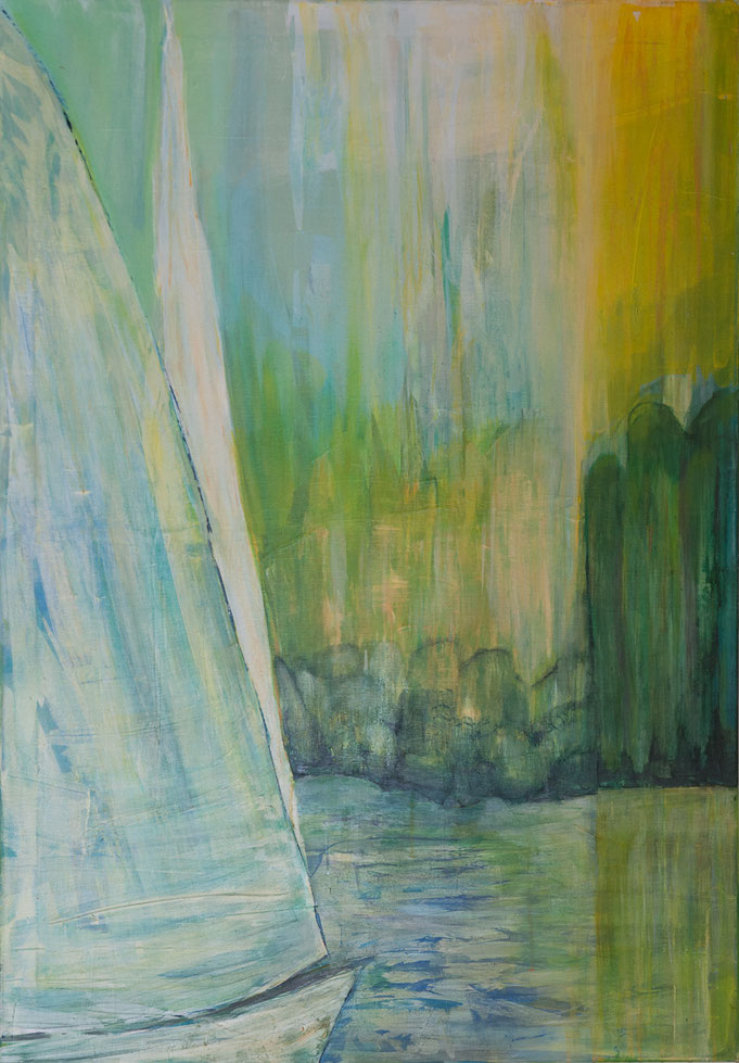Margret Fischer ©, Malerei, abstrakt, türkis, grün