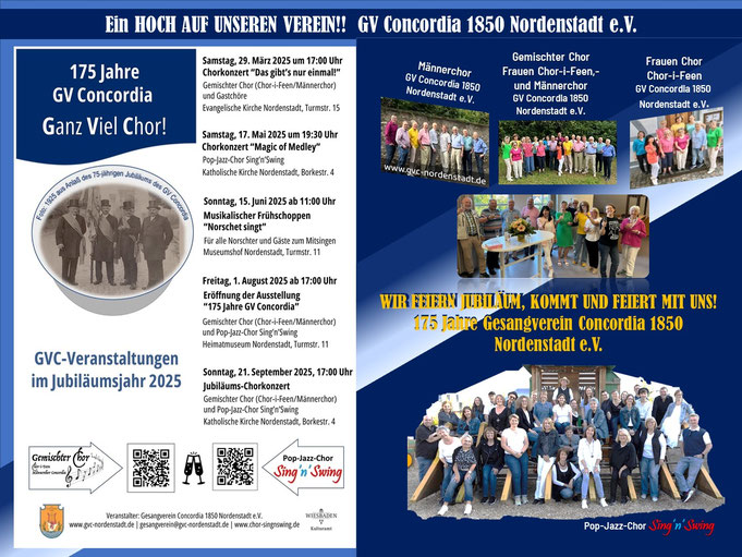 Veranstaltungen zu 175 Jahre- GV Concordia 1850  Nordenstadt e.V. 