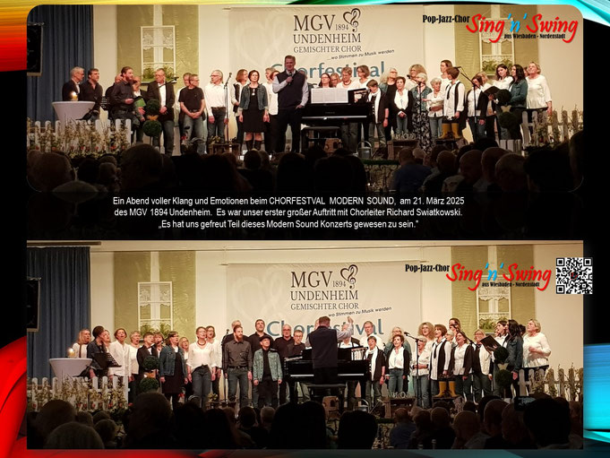 P-J-C Sing'n'Swing Auftritt beim CHORFESTIVAL MODERN SOUND am 21. März 2025 des MGV 1894 in Undenheim.