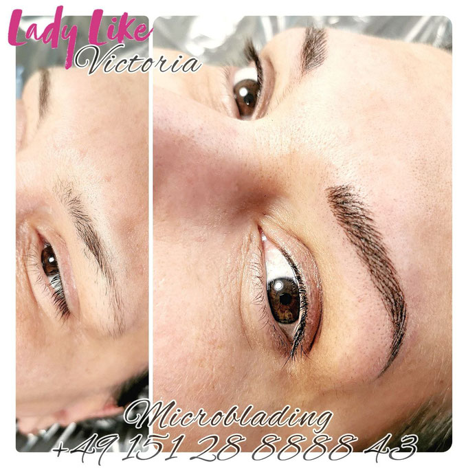 Microblading der Augenbrauen, eine Typveränderung,Augenbrauen Lidstrich Lippen Pigmentierung Microblading Permanent Make Up PMU Der weite Weg aus ganz NRW lohnt sich! Köln, Düsseldorf, Dortmund, Essen, Duisburg, Bochum, Wuppertal, Bielefeld, Bonn, Münster