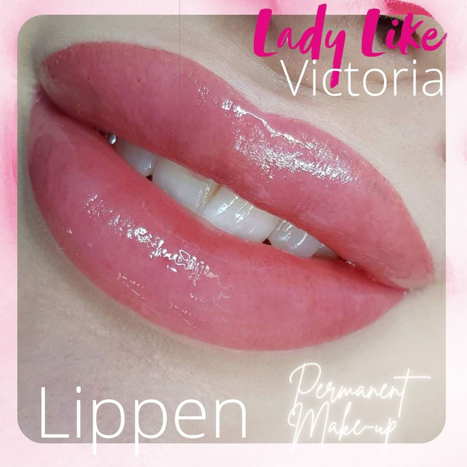 Authentisches Foto, Lippen Permanent Make-up in Studio LadyLikeVictoria Wuppertal NRW