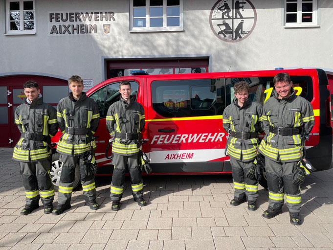 Fünf neue Einsatzkräfte für die Feuerwehr Aixheim!