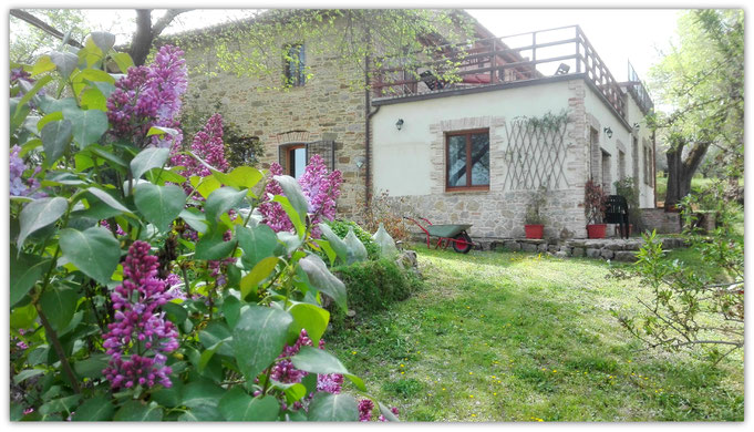 A view of the house and studio - on the right.