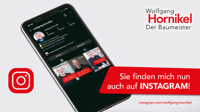 Wolfgang Hornikel ist nun auf Instagram zu finden. Folgen Sie ihm jetzt auf Instagram @wolfgang.hornikel