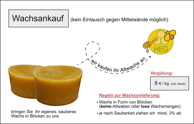 Wachsankauf, Bienenenwachs, Entdeckelungswachs, Ankauf deines Wachs