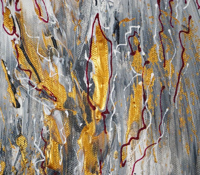 Detail des abstrakten Gemäldes des Kunstmalers Peter Nottrott