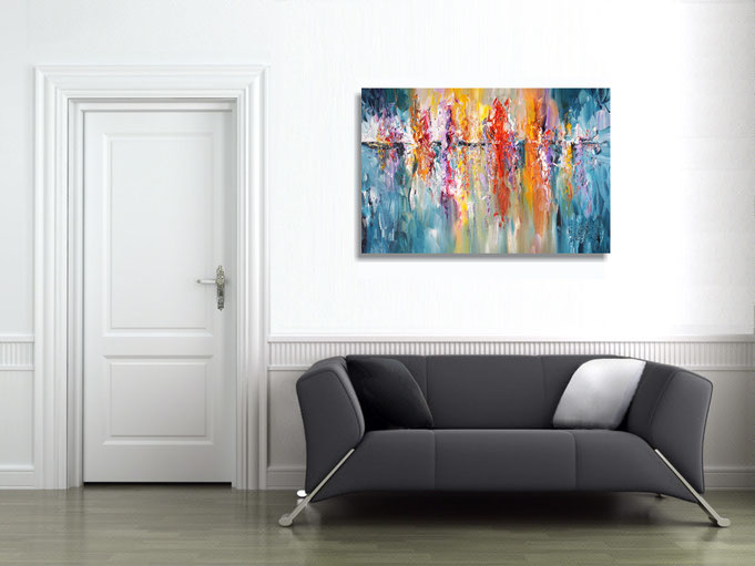 peter nottrott, Originalgemälde, acryl, blau,  maritim, Meer, Wasser, Wind, Wellen 
