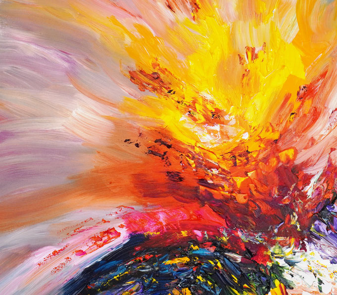 Detail des abstrakten Gemäldes