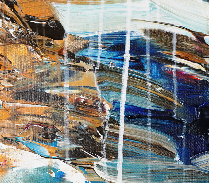 Detail des maritimen Segelbootgemäldes