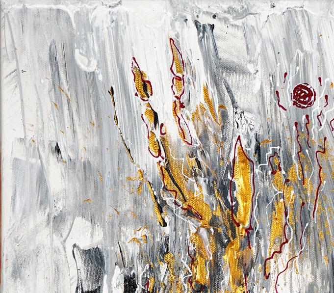Detail des abstrakten Gemäldes des Kunstmalers Peter Nottrott