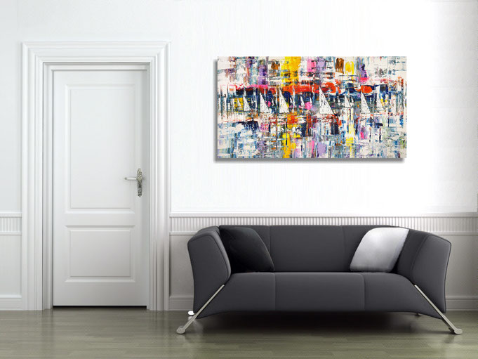 peter nottrott, Originalgemälde, acryl, blau,  maritim, Meer, Wasser, Wind, Wellen 