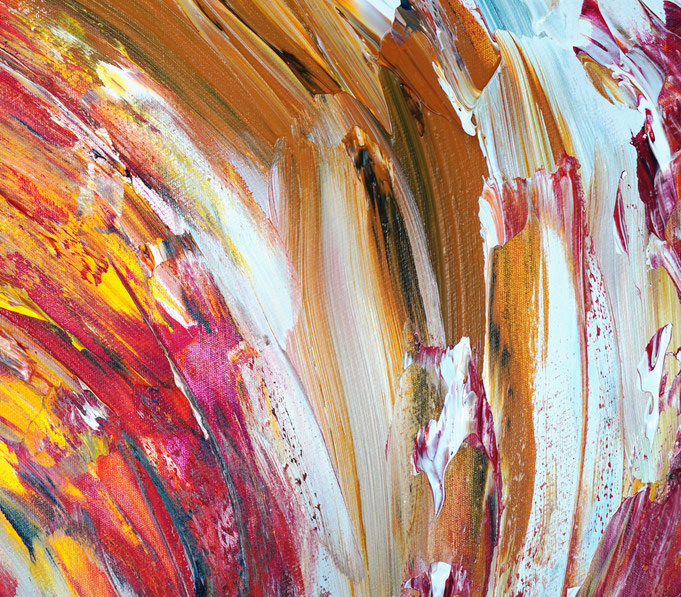 Detail aus dem abstrakten Gemälde des Kunstmalers Peter Nottrott