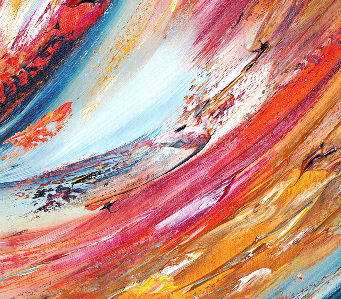 Detail aus dem abstrakten Gemälde des Kunstmalers Peter Nottrott