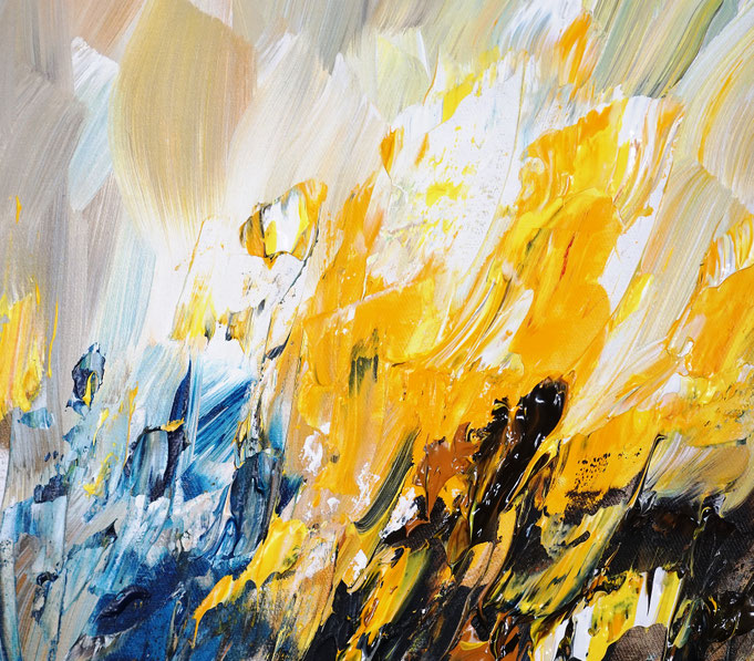 Detail des abstraktes Gemäldes des Kunstmalers Peter Nottrott