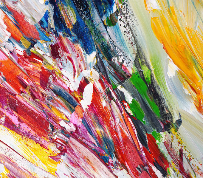 Detail aus dem abstrakten Gemälde des Kunstmalers Peter Nottrott