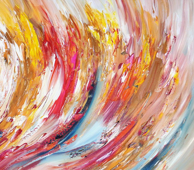 Detail aus dem abstrakten Gemälde des Kunstmalers Peter Nottrott