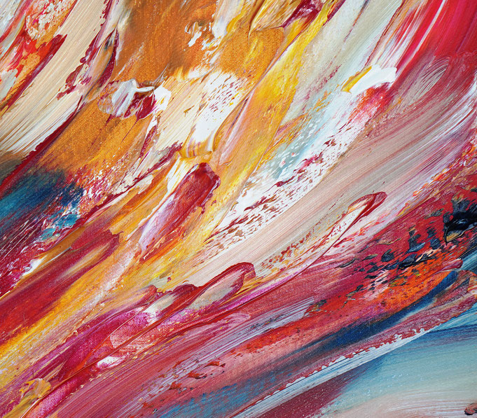 Detail aus dem abstrakten Gemälde des Kunstmalers Peter Nottrott