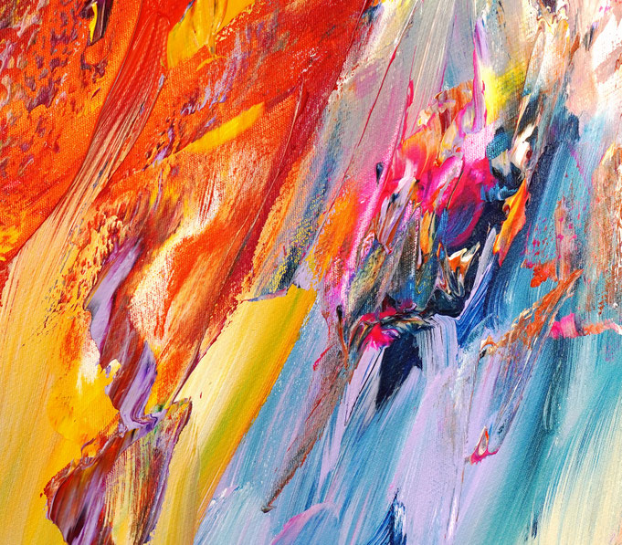 Detail des abstrakten, emotionalen Unikats