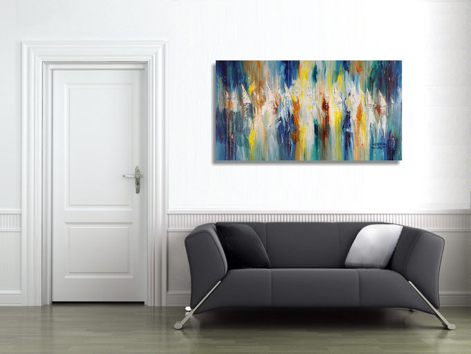 peter nottrott, Originalgemälde, acryl, blau,  maritim, Meer, Wasser, Wind, Wellen 