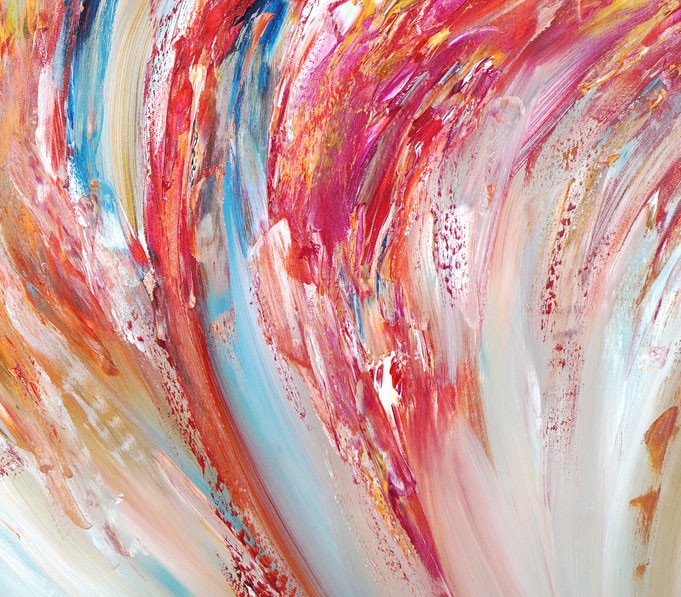 Detail aus dem abstrakten Gemälde des Kunstmalers Peter Nottrott