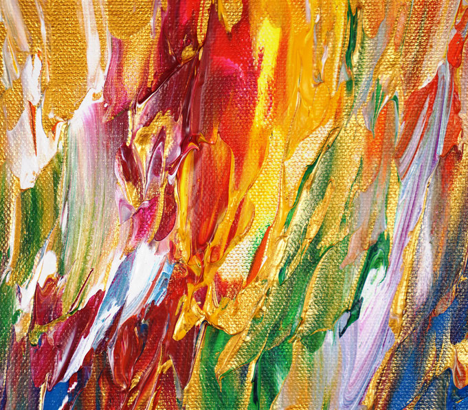 Detail des abstrakten Gemäldes des Kunstmalers Peter Nottrott