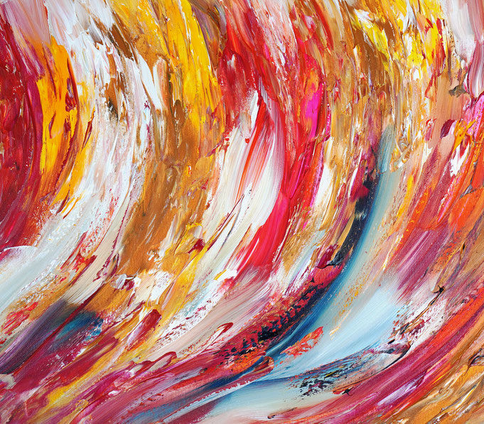 Detail aus dem abstrakten Gemälde des Kunstmalers Peter Nottrott