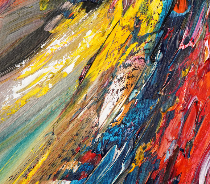 Detail des abstrakten, emotionalen Unikats