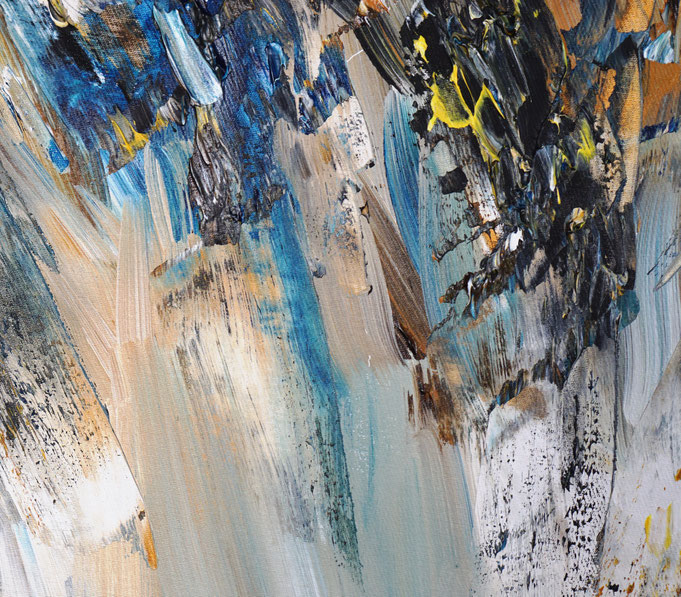 Detail des abstraktes Gemäldes des Kunstmalers Peter Nottrott