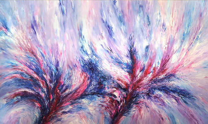 Großformatiges Acrylbild auf Leinwand. Abstrakte, moderne Malerei.