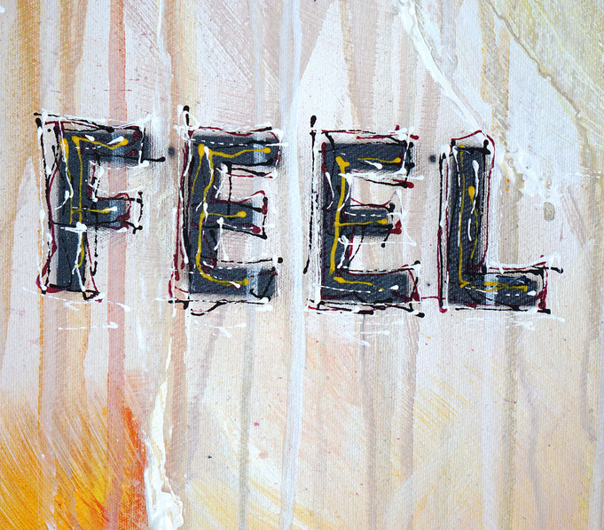 Detail aus dem abstrakten Gemälde des Kunstmalers Peter Nottrott