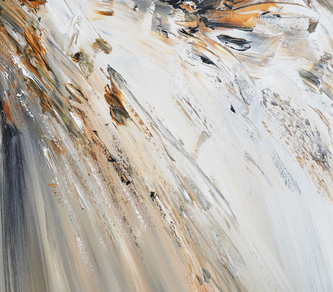 Detail des abstrakten, naturinspirierten Gemäldes von Peter Nottrott
