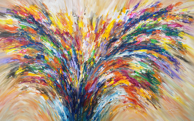 Großformatiges Acrylbild auf Leinwand. Abstrakte, moderne Malerei.