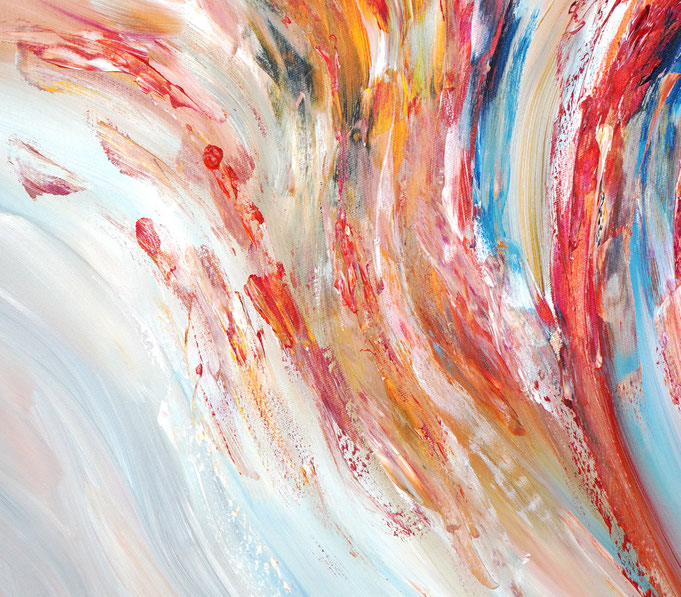 Detail aus dem abstrakten Gemälde des Kunstmalers Peter Nottrott