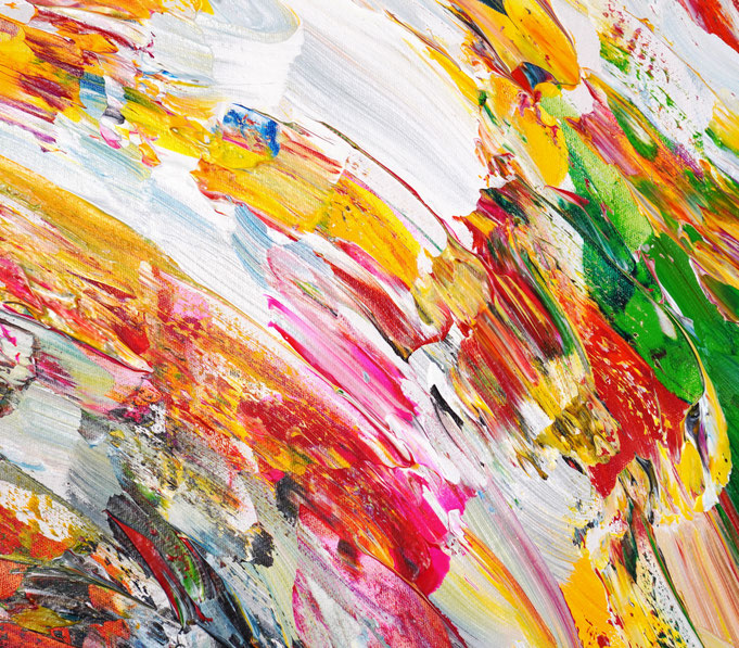 Detail aus dem abstrakten Gemälde des Kunstmalers Peter Nottrott
