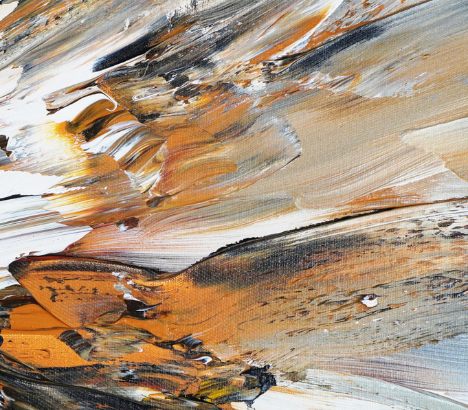 Detail des abstrakten, naturinspirierten Gemäldes von Peter Nottrott