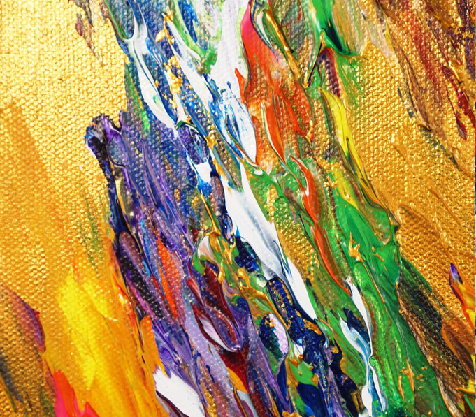 Detail des abstrakten Gemäldes des Kunstmalers Peter Nottrott