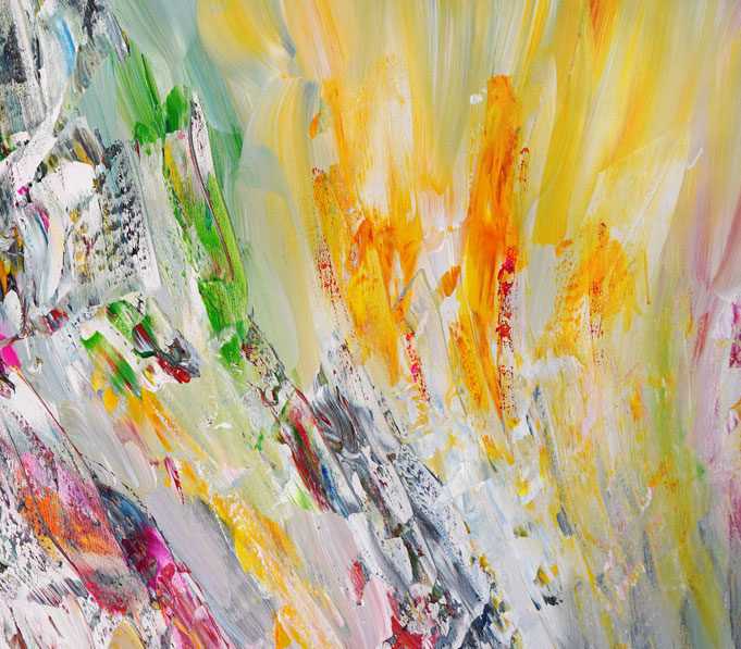 Detail aus dem abstrakten Gemälde des Kunstmalers Peter Nottrott