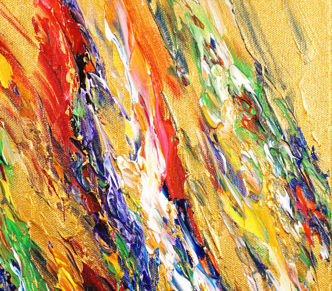 Detail des abstrakten Gemäldes des Kunstmalers Peter Nottrott