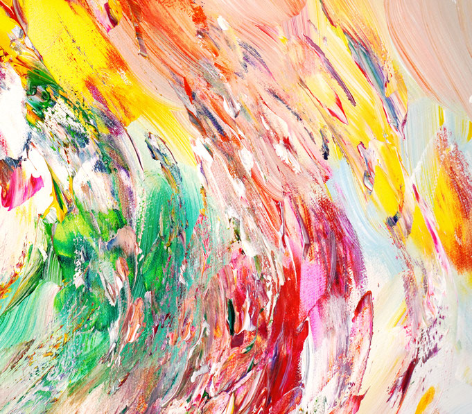 Detailfoto des abstrakten Gemäldes von Peter Nottrott