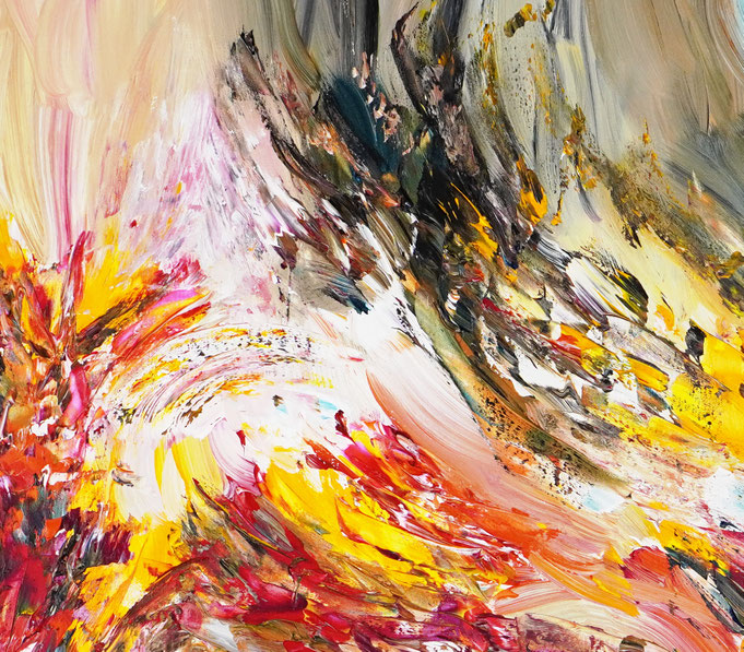Detail des abstrakten, emotionalen Unikats