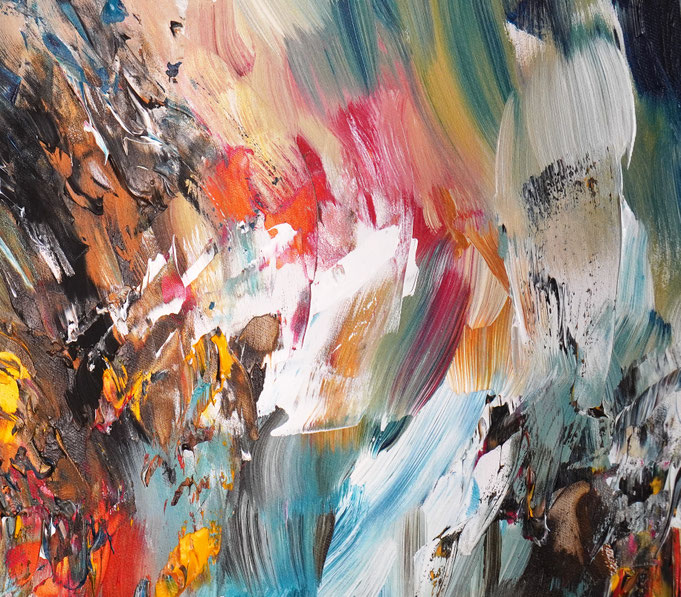 Detail des abstrakten Gemäldes