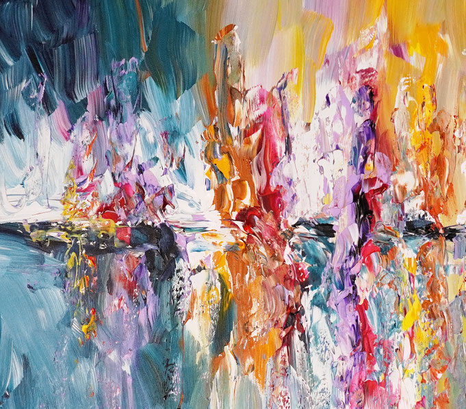 Detailfoto des Gemäldes Seaside Rendezvous vom Kunstmaler Peter Nottrott