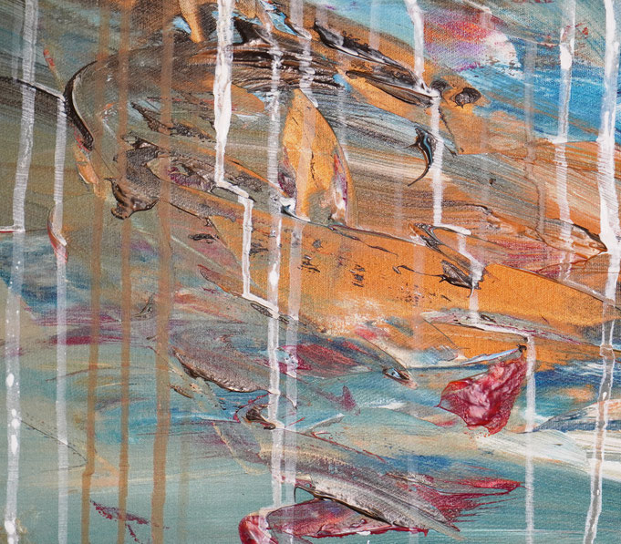 Detail des maritimen Segelbootgemäldes