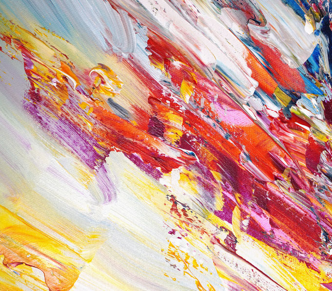 Detail aus dem abstrakten Gemälde des Kunstmalers Peter Nottrott