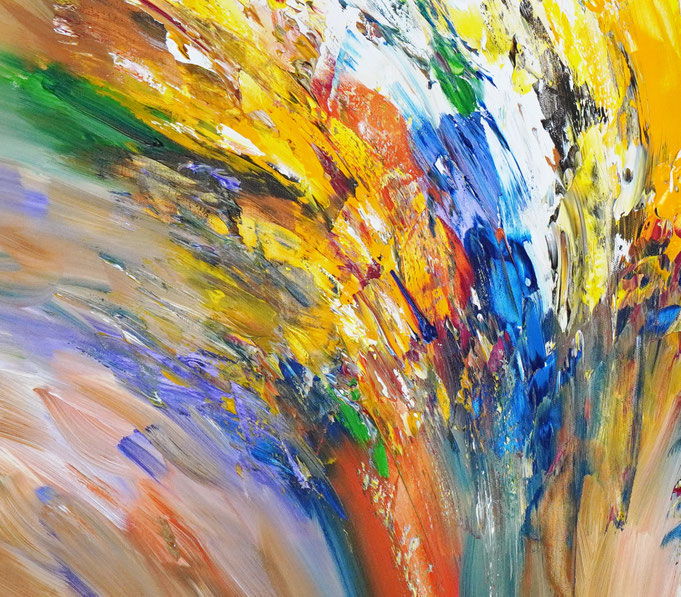 Detail des abstrakten Kunstgemäldes von Peter Nottrott