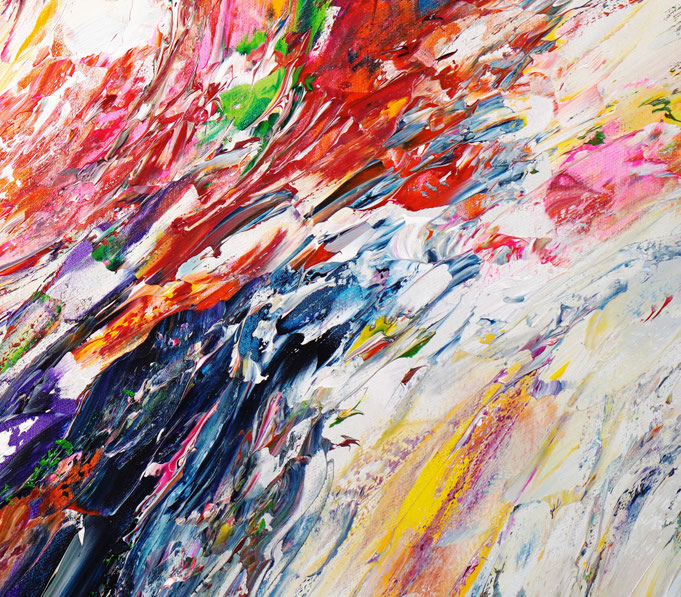 Detailfoto des abstrakten Gemäldes von Peter Nottrott