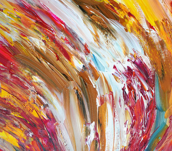 Detail aus dem abstrakten Gemälde des Kunstmalers Peter Nottrott
