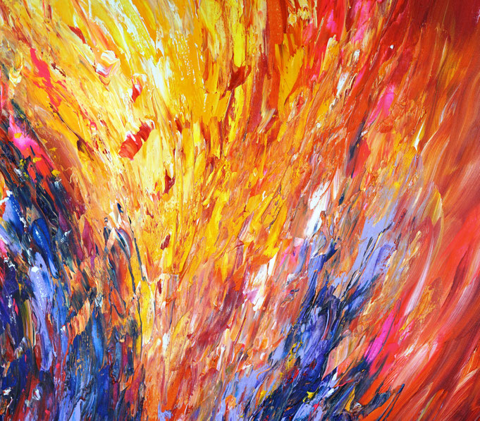 Detail des abstrakten Gemäldes