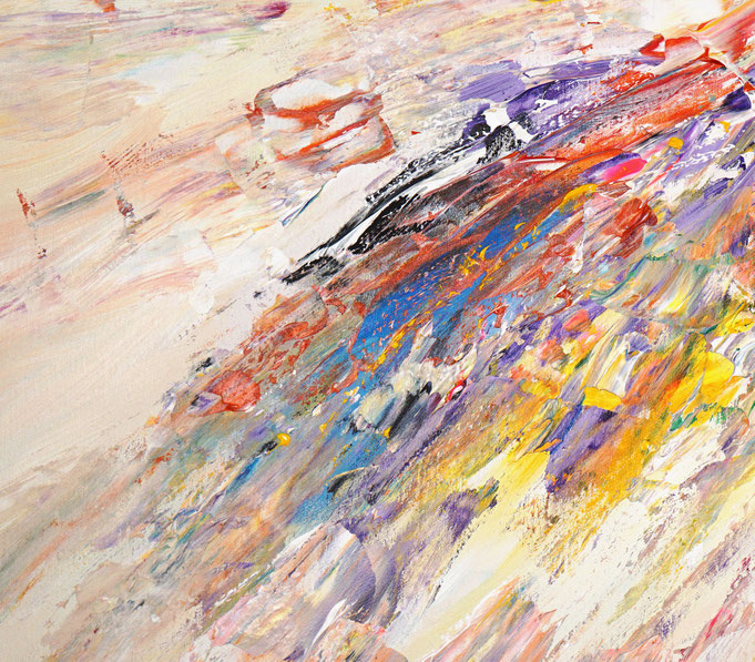 Detailfoto des abstrakten Gemäldes von Peter Nottrott