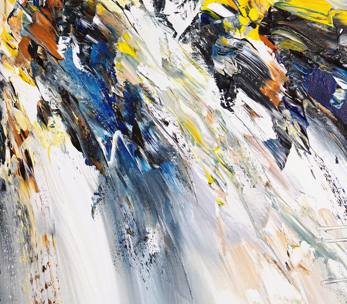 Detail des abstraktes Gemäldes des Kunstmalers Peter Nottrott
